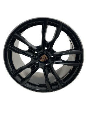 2013-2016 Porsche Boxster Black 19x9.5 5 Split-Spoke Machined Alloy Wheel - Rear (Used OEM)
