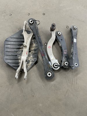 2021-2025 Genesis G80 Upper and Lower Control Arm Set - Rear, Left (Driver) (Used OEM)