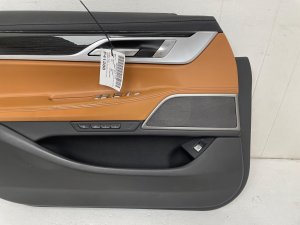2020-2022 BMW M760i xDrive Tan Door Interior Trim Panel with Seat Memory - Front, Left (Driver) (Used OEM)