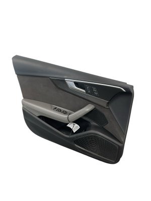 2017-2024 Audi A4 Gray Door Interior Trim Panel with Bang & Olufsen Audio - Front, Left (Driver) (Used OEM)