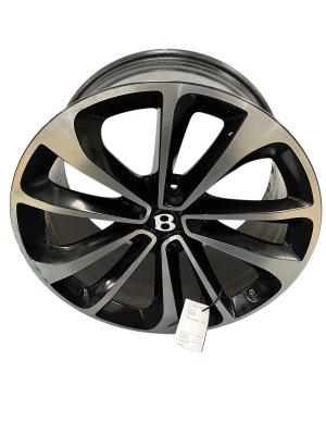 2017-2020 Bentley Bentayga Black 21x10 Machined Face Black Alloy Wheel (Used OEM)