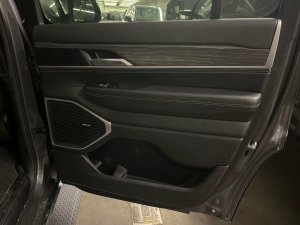 2022-2023 Jeep Wagoneer Black Door Interior Trim Panel - Rear, Right (Passenger) (Used OEM)