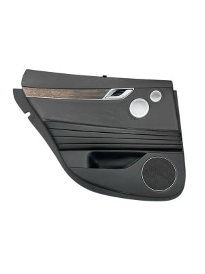 2021-2024 Genesis G80 Black Door Interior Trim Panel with Sunshade - Rear, Left (Driver) (Used OEM)