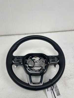 2022-2025 Honda Civic Black Leather Steering Wheel with Controls and Paddle Shifters (Used OEM)