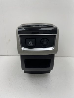 2022-2024 Kia Carnival Gray Center Console Base with Armrest and Cupholder - Front (Used OEM)