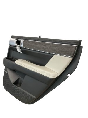 2024-2025 Hyundai Santa Fe Gray Door Interior Trim Panel with Sunshade - Rear, Right (Passenger) (Used OEM)