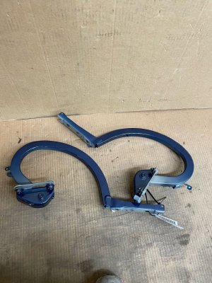 2024-2025 BMW 530i Phytonic Blue Trunk Deck Lid Hinge Set - Rear, Right (Passenger) (Used OEM)