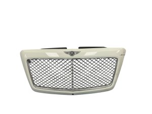 2016-2020 Bentley Bentayga White Bumper Upper Radiator Grille and Molding with Camera Provision - Front (Used OEM)