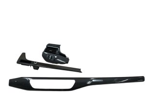 2017-2019 Audi A4 Black Dashboard and Center Console Carbon Fiber Finish Trim Panel Set (Used OEM)