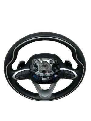 2014-2020 BMW i8 Black Leather Steering Wheel with Control Switches (Used OEM)
