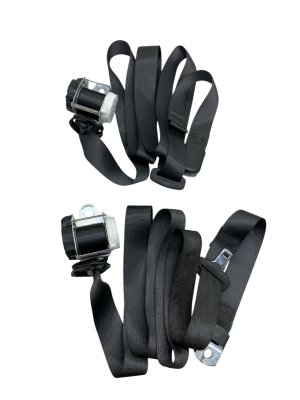2021-2024 GMC Yukon XL Black 2nd Row Seat Belt Assembly Set - Rear, Left (Driver) (Used OEM)