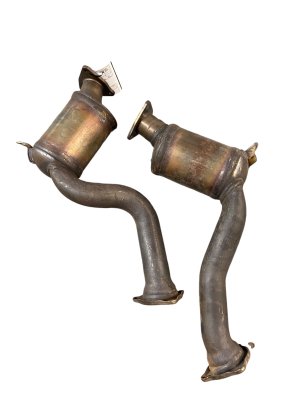 2011-2018 Porsche Cayenne Exhaust Downpipe Set - Front (Used OEM)