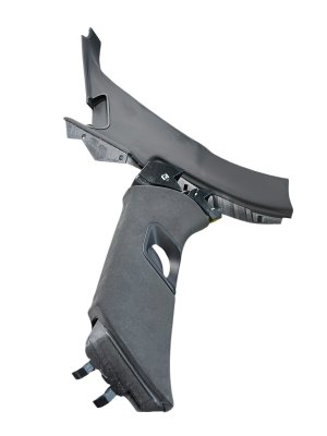 2016-2020 Bentley Bentayga Beluga (Black) Upper and Lower C-Pillar Trim Cover Panel Set - Rear (Used OEM)
