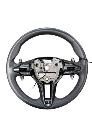 2024-2025 Hyundai Elantra Black w/ Red Stitching Steering Wheel - Front (Used OEM)