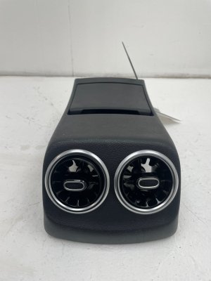 2020-2025 Mercedes-Benz CLA35 AMG Black w/ Red Stitching Center Console Vent Trim Panel with Type C Charging Port - Rear (Used OEM)
