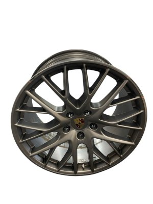 2017-2023 Porsche Panamera 21x11.5 10 Y-Spoke Platinum Painted Rear Alloy Wheel (Used OEM)