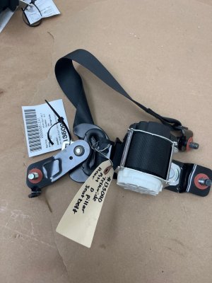 2020-2025 Kia Telluride Gray 3rd Row D-Pillar Lap and Shoulder Seat Belt Assembly - Rear, Right (Passenger) (Used OEM)