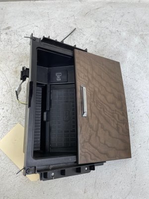 2018-2021 Ford Expedition Center Console Storage Tray Sliding Lid with Wireless Charger - Front (Used OEM)