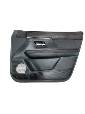 2025-2026 Nissan Kicks Black w/ Red Stitching Door Interior Trim Panel - Front, Right (Passenger) (Used OEM)
