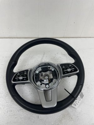 2020-2022 Mercedes-Benz A220 Black Leather Steering Wheel with Paddle Shifters and Controls (Used OEM)