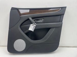 2016-2020 Bentley Bentayga Beluga (Black) Door Interior Trim Panel with Wood Grain - Front, Right (Passenger) (Used OEM)