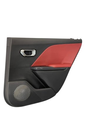 2025-2026 Kia K4 Black and Red Door Interior Trim Panel - Rear, Right (Passenger) (Used OEM)