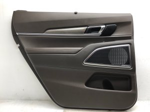 2020-2022 Kia Telluride Brown Door Interior Trim Panel with Sunshade - Rear, Left (Driver) (Used OEM)