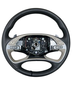 2021-2024 Genesis G80 Beige Heated Steering Wheel with Control Switches - Front (Used OEM)