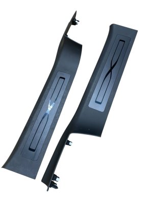  Tesla Model x Door Sill Plate Trim Panel Covers - Rear (Used OEM)
