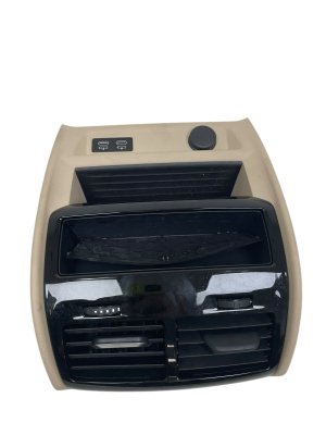 2017-2023 BMW 528i Beige Center Console Dual Air Vent Grille with USB-C Port - Rear (Used OEM)