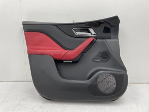 2017-2020 Jaguar F-Pace Red Door Interior Trim Panel with Master Window Switch and Meridian Surround - Front, Left (Driver) (Used OEM)