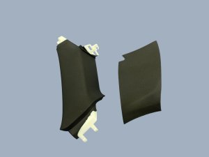 2016-2025 Volvo XC90 Black C-Pillar Upper and Middle Exterior Trim Panel - Rear (Used OEM)