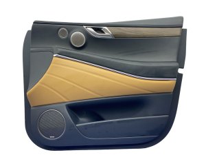 2021-2024 Genesis GV80 Beige Door Interior Trim Panel with Switches and Premium Audio - Front, Right (Passenger) (Used OEM)
