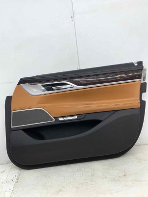 2016-2022 BMW 740i Black Door Interior Trim Panel - Front, Right (Passenger) (Used OEM)