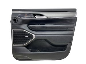 2022-2025 Jeep Wagoneer Black Door Interior Trim Panel with Courtesy Light - Front, Right (Passenger) (Used OEM)