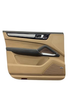 2019-2023 Porsche Cayenne Gray Door Interior Trim Panel with Bose Audio - Front, Left (Driver) (Used OEM)