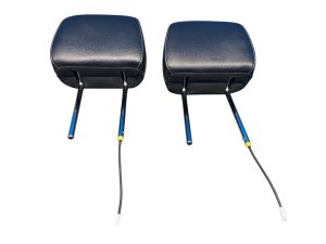 2022-2024 Jeep Grand Cherokee Black 2nd Row Leatherette Seat Headrest Set - Rear, Right (Passenger) (Used OEM)