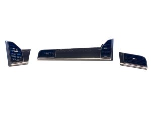 2015-2018 Porsche Macan Black Dashboard Air Vent Set with Carbon Fiber Trim - Front (Used OEM)