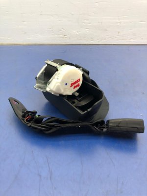 2022-2025 Ford F-150 Lightning Black Center Seat Belt Assembly with Buckle - Rear, Left (Driver) (Used OEM)