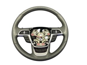 2018-2021 Lincoln Navigator Black Heated Leather Steering Wheel with Adaptive Cruise Control - Front (Used OEM)
