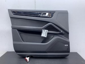 2019-2023 Porsche Cayenne Black Door Interior Trim Panel with Bose Audio - Front, Left (Driver) (Used OEM)