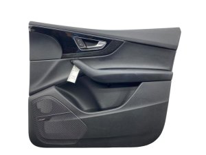 2017-2019 Audi Q7 Black Door Interior Trim Panel - Front, Right (Passenger) (Used OEM)