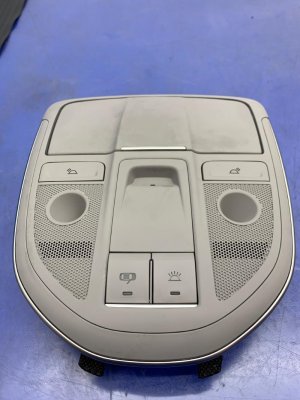 2018-2020 Genesis G80 Gray Overhead Console with Reading and Dome Lights - Front (Used OEM)