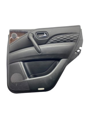 2018-2021 INFINITI QX80 Black Door Interior Trim Panel Assembly with Technology Package - Rear, Right (Passenger) (Used OEM)