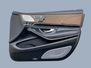 2014-2017 Mercedes-Benz S320 Brown Door Interior Trim Panel with Premium Audio - Front, Right (Passenger) (Used OEM)