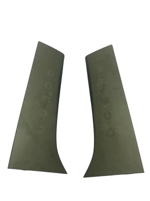 2023-2024 Fisker Ocean Black Scuff Plate Trim Cover Pair - Rear (Used OEM)
