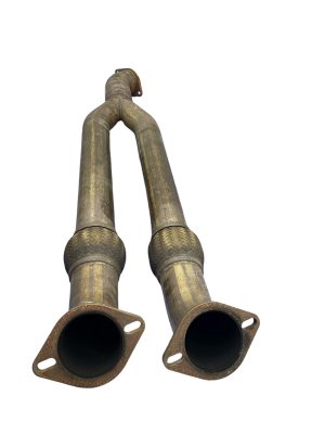 2009-2024 Nissan GT-R Exhaust Y-Pipe with Resonator Delete and Flex Pipes (Used OEM)