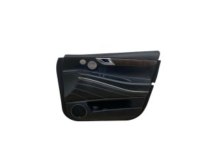 2021-2024 Genesis GV80 Black Door Interior Trim Panel with Wood Grain and Lexicon Audio - Front, Right (Passenger) (Used OEM)