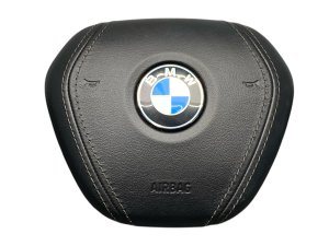 2020-2023 BMW X6 Black Flat Top Steering Wheel Air Bag - Front (Used OEM)