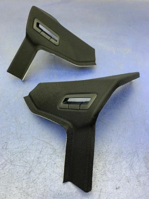 2019-2024 BMW M8 Black Seat Belt Outlet Cover - Rear, Left (Driver) (Used OEM)